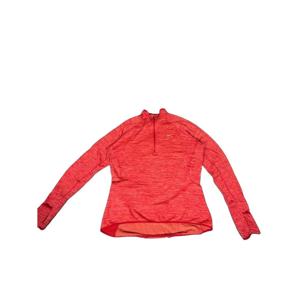 Dri Fit Nike 1/4 zip popover funnel neck thumb holes & hand covers zip pocket